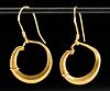 Wearable Roman Gold Hoop Earrings w/ Twisted Tips