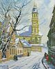 Russian Impressionist Winter Landscape