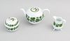 Meissen Porcelain 3-Piece Ivy Vine Tea Set