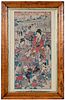 Large Framed Japanese Woodblock Print