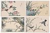 Group of Four Kacho-e Japanese Woodblock Prints