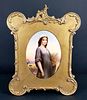 Continental Porcelain Plaque of Ruth on Giltwood Frame, Circa 1900