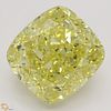 4.02 ct, Natural Fancy Intense Yellow Even Color, VS1, Cushion cut Diamond (GIA Graded), Appraised Value: $243,600 