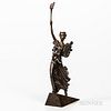 Romain De Tirtoff, called Erté (Russian, 1892-1990) "Liberty" Bronze Sculpture.
