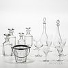 Eighty-seven Pieces of Baccarat Genova Stemware, Four Whisky Decanters, Two Wine Decanters, and an Ice Bucket