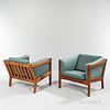 Two CI Designs Upholstered Lounge Chairs