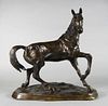 Large Patinated Spelter of a Horse, 20th Century