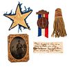 [CIVIL WAR]. A group of 12 items belonging to Corporal Willard Norton, 122nd New York Infantry, incl. quarter plate tintype, star and tassel from Civi