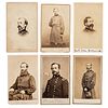 [CIVIL WAR]. A group of 6 CDVs of Union generals who fought at Gettysburg, comprising:
