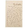 DAVIS, Jefferson (1808-1889). Autograph letter signed ("Jeffer Davis" and "J.D."), as US Senator, to John Jones Pettus (1813-1867). Washington, 7 Janu
