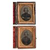 [CIVIL WAR]. 34th Ohio Volunteers, Piatt's Zouaves, group of 6 items incl. ninth plate tintypes of soldier from Co. F, 34th OVI.