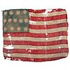 [FLAGS & PATRIOTIC TEXTILES]. 13-Star American flag descended in the Custer and Begeal Families. [Ca early-mid 19th century]. 