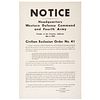 [WORLD WAR II] -- [DEWITT, J.L. (1880-1962)]. Civilian Exclusion Order No. 41. San Francisco: US Army, 5 May 1942.  