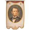 [LINCOLNIANA]. Abraham Lincoln banner possibly made for the 1864 presidential campaign.
