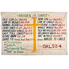 [RELIGION]. Moses and Christ. Illustrated church tent revival banner. Ca 1910s-1920s.