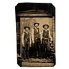 [WESTERN AMERICANA - LAW ENFORCEMENT]. Exceptional tintype of three armed Kansas lawmen, including sheriff and deputies. [Wichita, KS]: [ca 1880s].