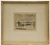 James Whistler - Etching -Cardigan Pier