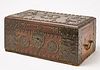 Early Brass Mounted Box with Brass Tacks