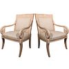 Pair of French Distressed Armchairs