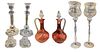 Assorted Collection of Candle Holders & Decanters