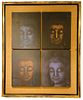 Signed Framed 4 Buddhas - Oil on Canvas