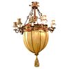 Light Fixture in Copper, Brass and Iron