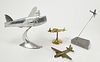 Four vintage Metal Airplane Models