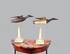 Inlaid Table and Flying Canvasback Pair, John Glenn (1876-1954)