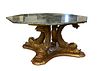Italian Dolphin Table with Octagon Marble Top