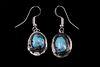 Navajo Gloria Etsitty Silver & Turquoise Earrings