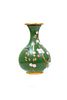 Green Chinese Cherry Blossom Cloisonne Vase