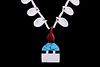 Navajo Inlaid Multistone Pendent & Shell Necklace