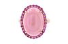 Pink Queen Conch & Pink Sapphire 14k Gold Ring