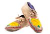 Crow Floral Beaded Moccasins c. 1900-