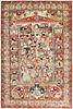 ANTIQUE MASHAHIR PERSIAN ‘LEADERS OF THE WORLD’ PICTORIAL KERMAN CARPET. 10 ft 6 in x 7 ft 1 in (3.2 m x 2.16 m).