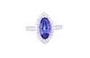 RARE Marquise 3.07ct Tanzanite & Diamond 18k Ring