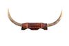 Montana Leather Wrapped Steer Horn Wall Mount