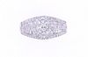 Brilliant Baguette Diamond 14k White Gold Ring