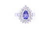 Opulent Sunburst Tanzanite & Diamond 14k Gold Ring