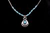 Navajo Sterling Silver Turquoise Bear Necklace
