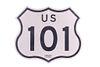 Large Metal US 101 Highway Sign