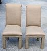 Pair of Parson Chairs, Fendi Fabric