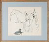 Signed Lithograph of Couple Embracing