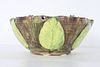 Art Pottery Bowl, Lily Pad w Frogs