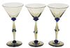 (3) Steuben Cocktail Glasses