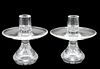 Pair of Steuben Glass Candle Holders