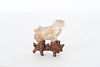 Chinese Antique Rock Crystal Carved Dog