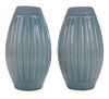 Rare Pair Porcelain Begonia-Form Vases