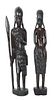 (2) African Carvings of Tribal Figures