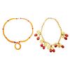 Art Glass & Art Deco Style Cherry Necklaces